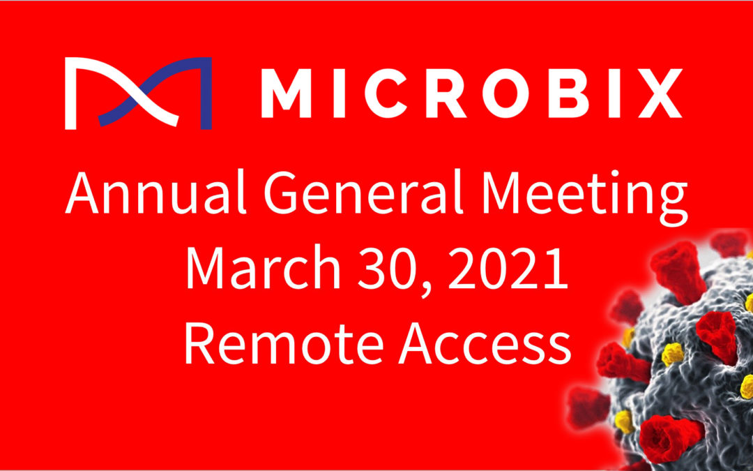 Virtual AGM on March 30, 2021
