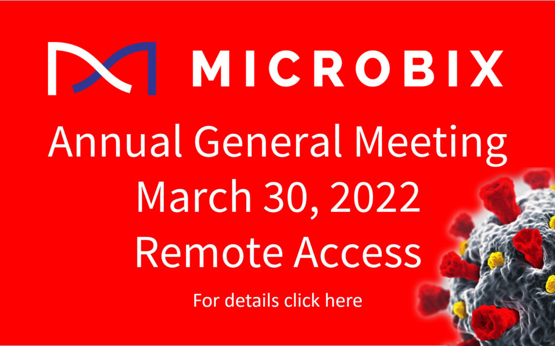 Virtual AGM on March 30, 2022